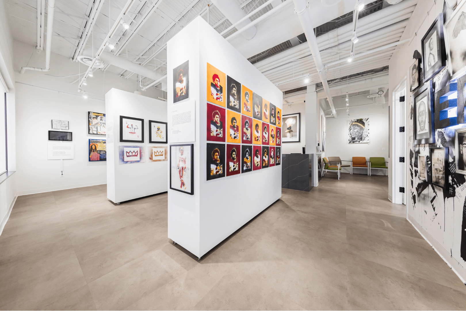 Techne Dental art gallery and guest seating