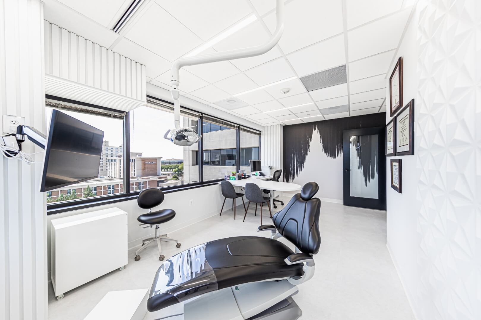 Modern, minimalist patient exam room