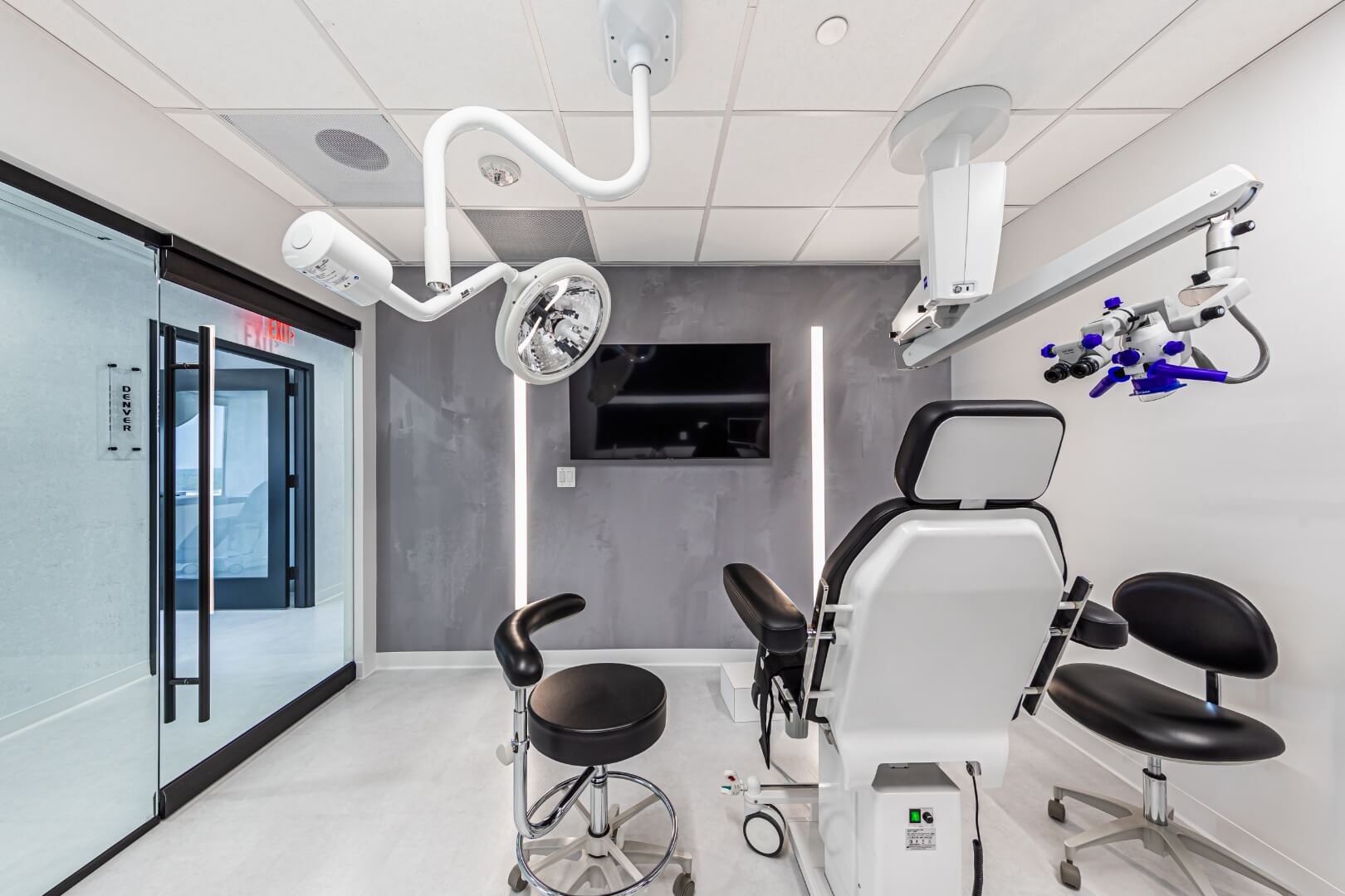 Modern, minimalist patient exam room